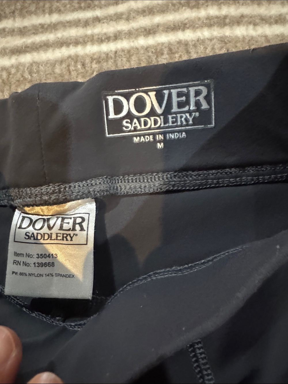 Kids Dover Saddlery Black Riding Tights size M (10-12)